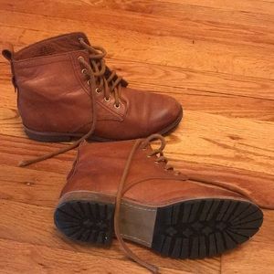Brown lace up boot